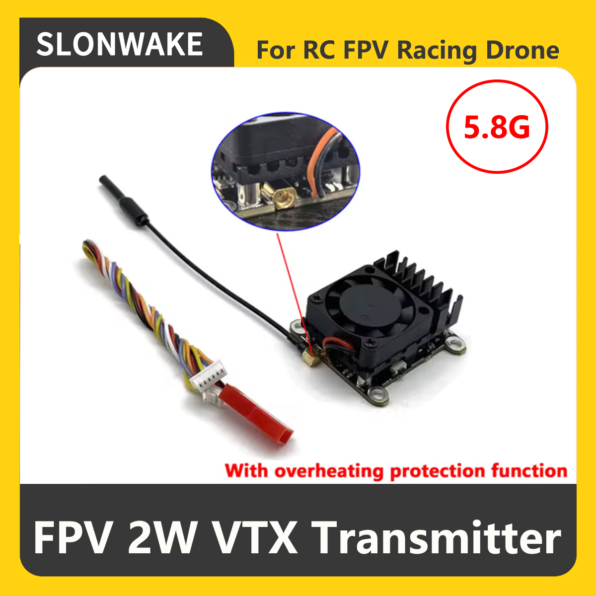 SLONWAKE 5.8G 2000mW Nadajnik  – Fpv Drone Frame recenzja i cena